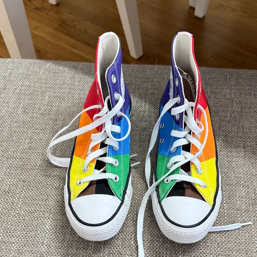 Converse limited edition women’s colorful pride high top sneaker. - Picture 2 of 3